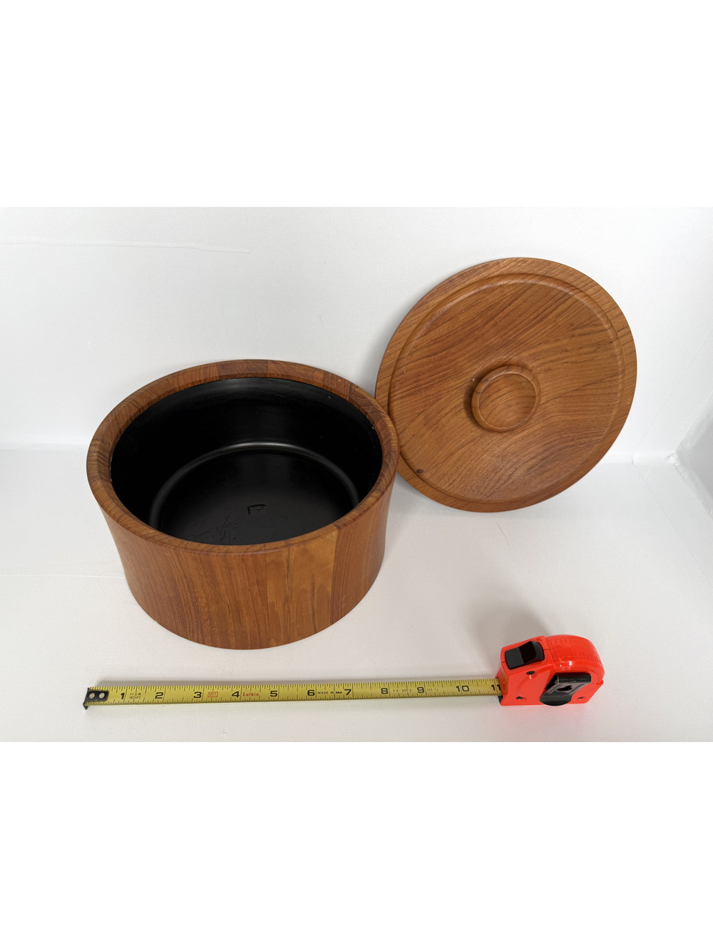 Dansk Teak Ice Bucket with Lid Mid Century Modern Danish Design